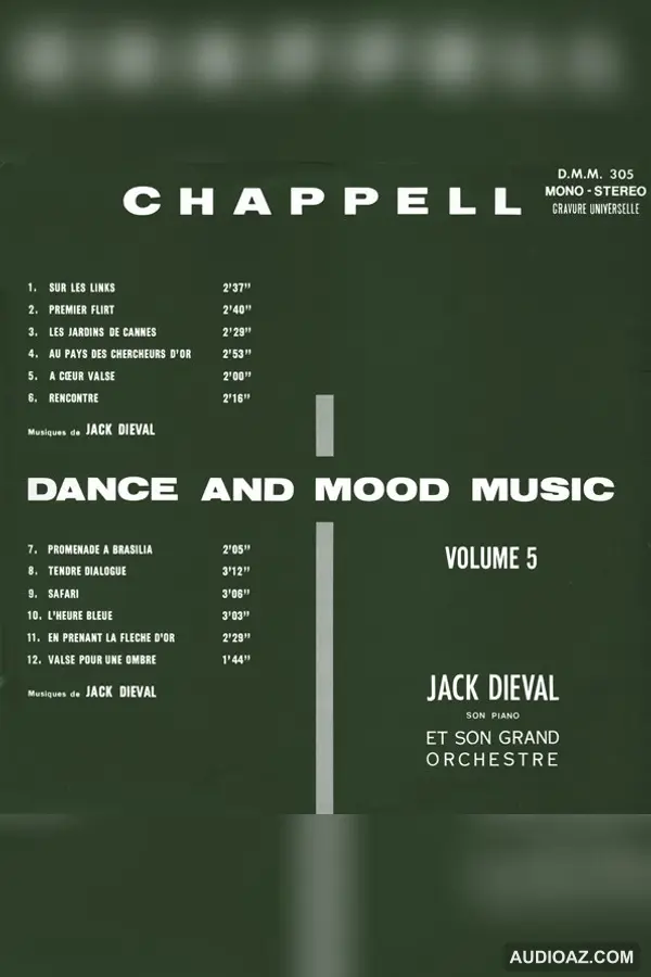 Jack Diéval Son Piano Et Son Grand Orchestre - DMM 305 - Dance And Mood Music Vol. 5 (1968)