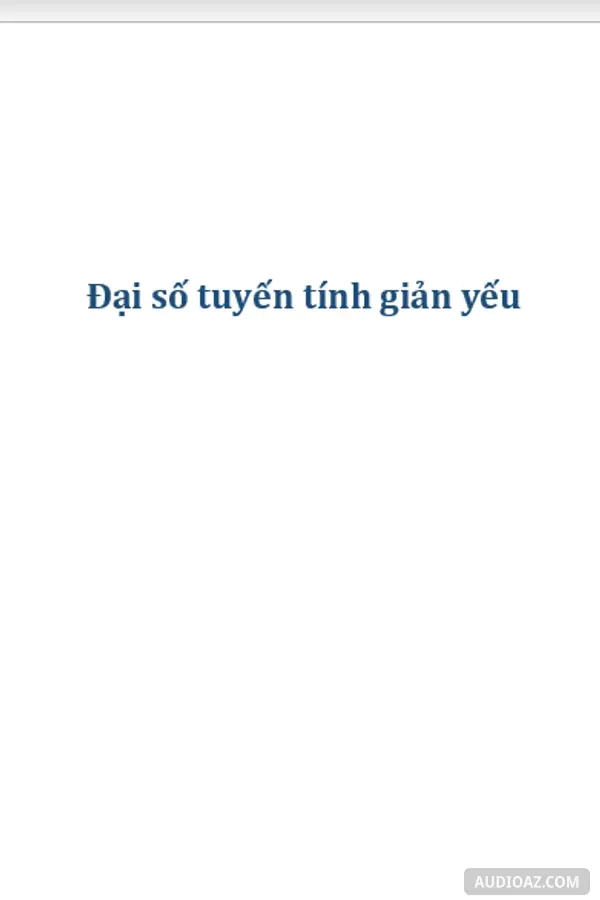 Đại số tuyến tính giản yếu