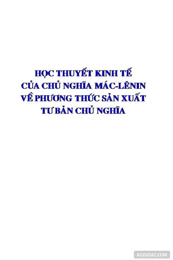 Học thuyết kinh tế của chủ nghĩa Mac - Lê nin