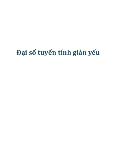 Đại số tuyến tính giản yếu
