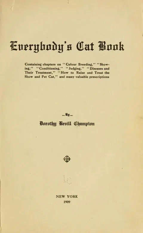Everybody's Cat Book