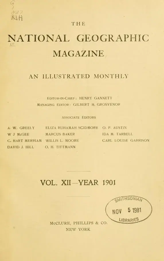 The National Geographic Magazine Vol. 12 - 01. January 1901